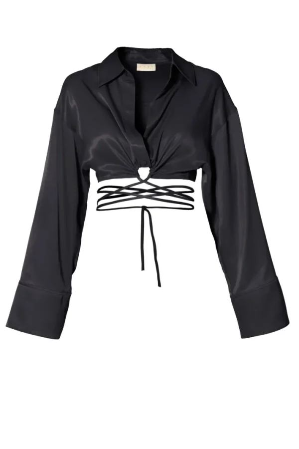 AGGI Bluzka Lauren Glossy Black^ Bluzki & Topy & Gorsety