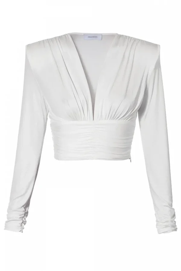 AGGI Bluzka Lizzie White Pearl^ Bluzki & Topy & Gorsety