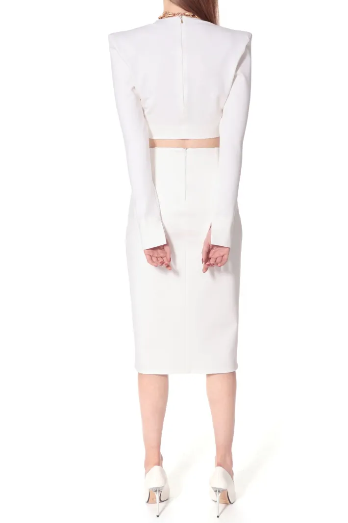 bluzka_zoey_ecru_white_2.webp AGGI Bluzka Zoey Ecru White^ Bluzki & Topy & Gorsety