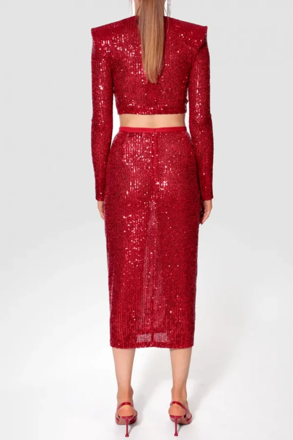 AGGI Bluzka Zoey Red Sparkle^ Bluzki & Topy & Gorsety | Love, Love
