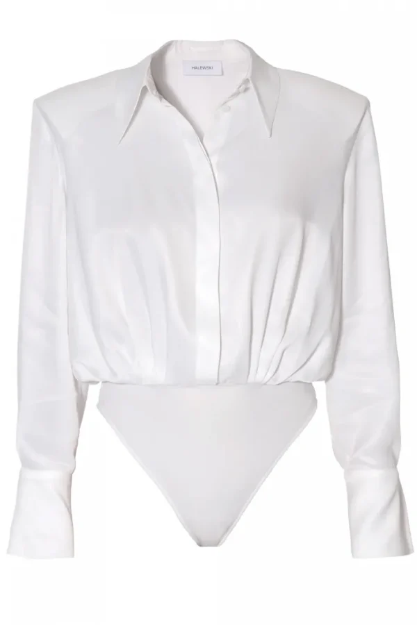 AGGI Body-Koszula Vera Off White^ Bluzki & Topy & Gorsety | Body & Kombinezony