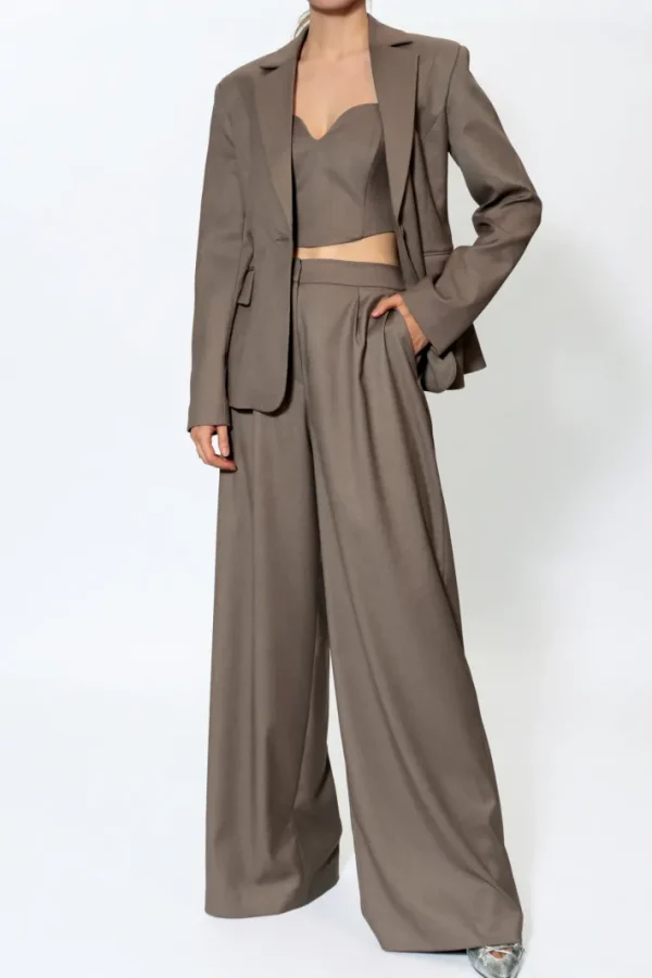 AGGI Gorset Lara Brown Melange^ Bluzki & Topy & Gorsety | Garnitury