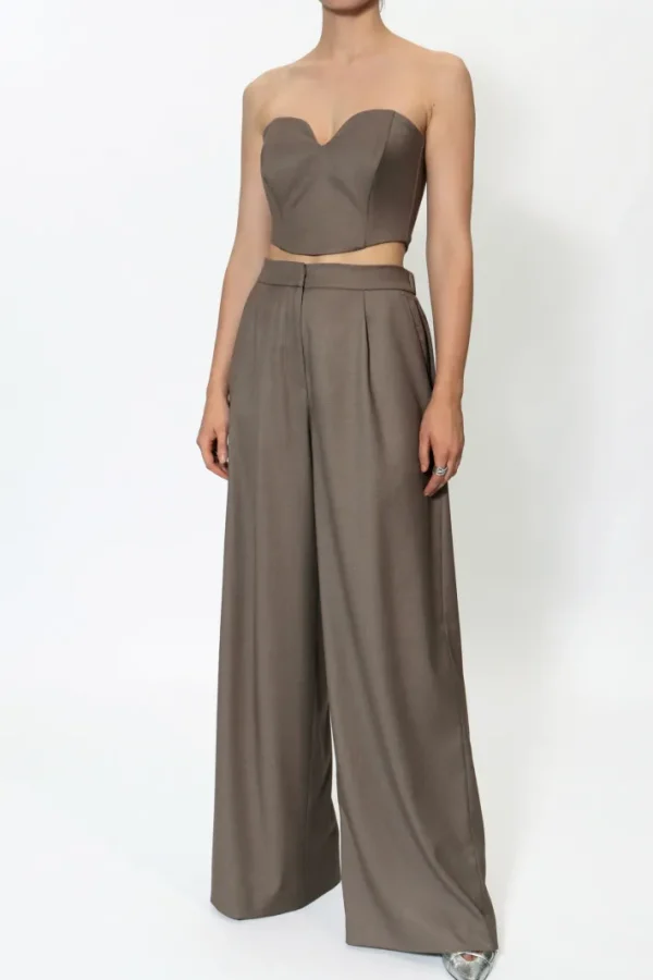 AGGI Gorset Lara Brown Melange^ Bluzki & Topy & Gorsety | Garnitury