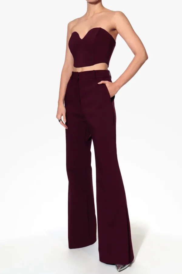 AGGI Gorset Lara Burgundy Wine^ Bluzki & Topy & Gorsety | Garnitury