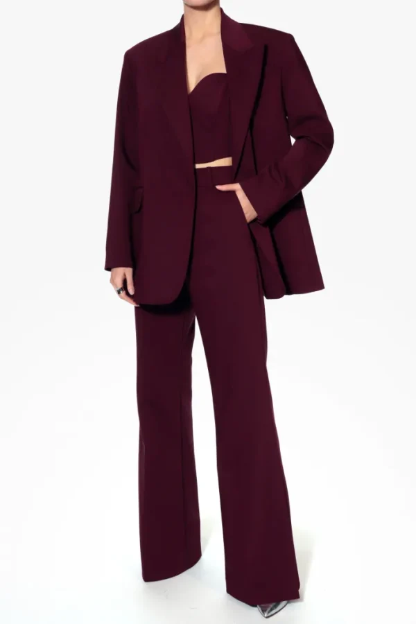 AGGI Gorset Lara Burgundy Wine^ Bluzki & Topy & Gorsety | Garnitury