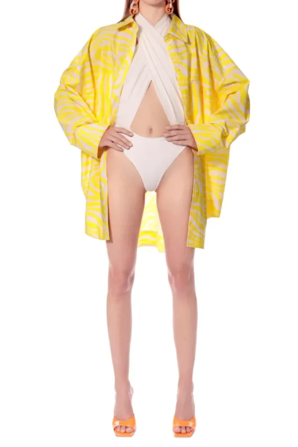 AGGI Koszula Willow Hello Yellow^ Bluzki & Topy & Gorsety