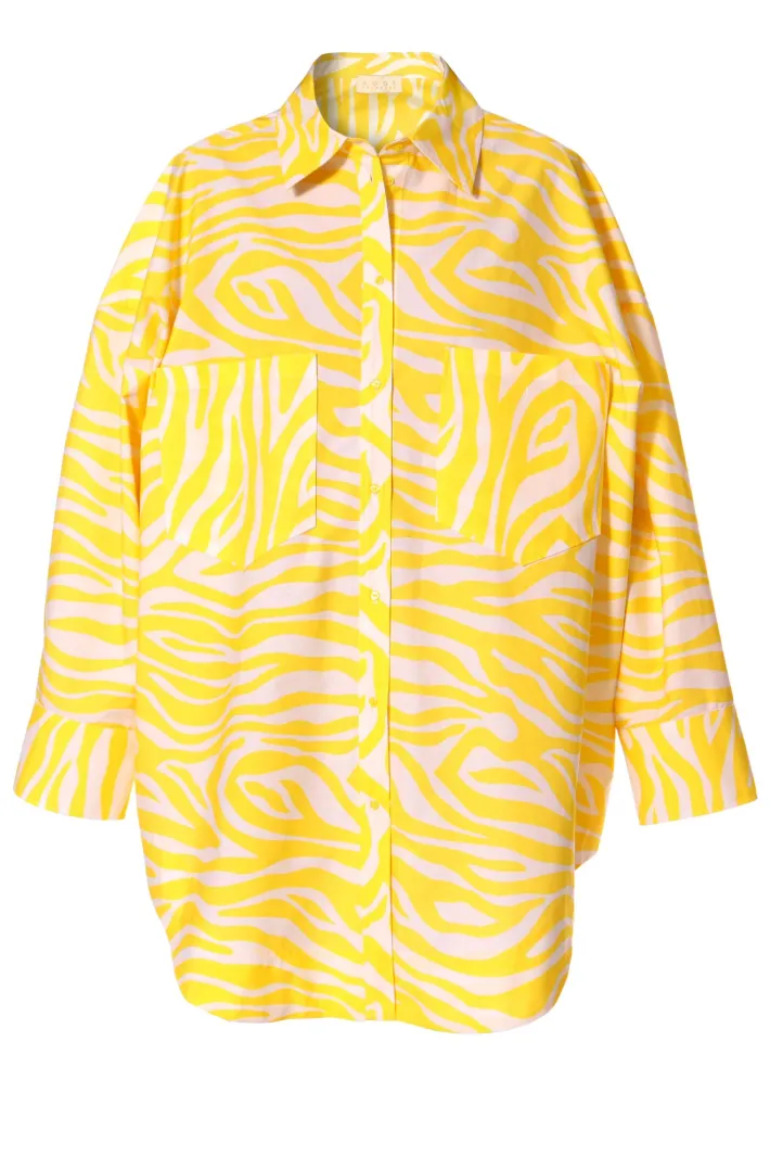 koszula_willow_hello_yell_4.webp AGGI Koszula Willow Hello Yellow^ Bluzki & Topy & Gorsety