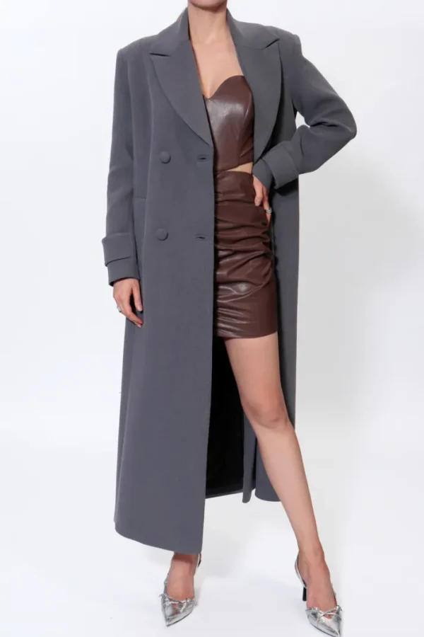 AGGI Płaszcz Cartney Baltic Grey^ Płaszcze & Kurtki