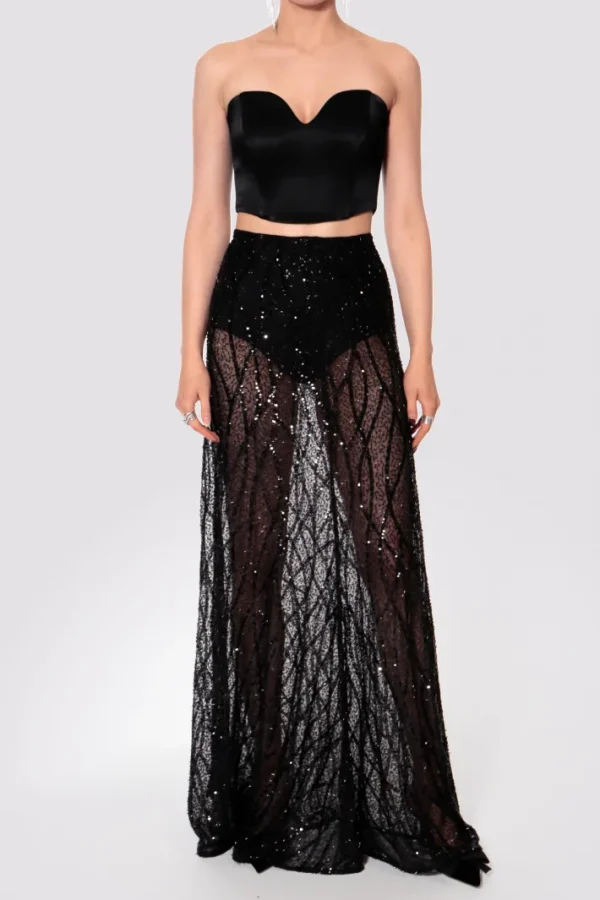AGGI Spódnica Eliza Black Sparkle^ Spódnice
