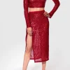 AGGI Spódnica Zuza Red Sparkle^ Spódnice | Love, Love