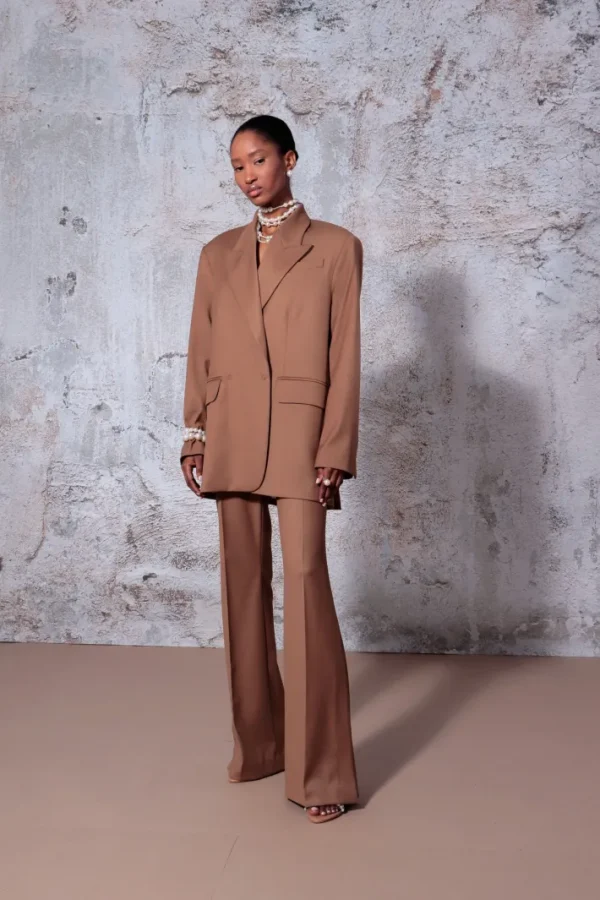 AGGI Spodnie Camilla Camel Brown^ Spodnie | Garnitury