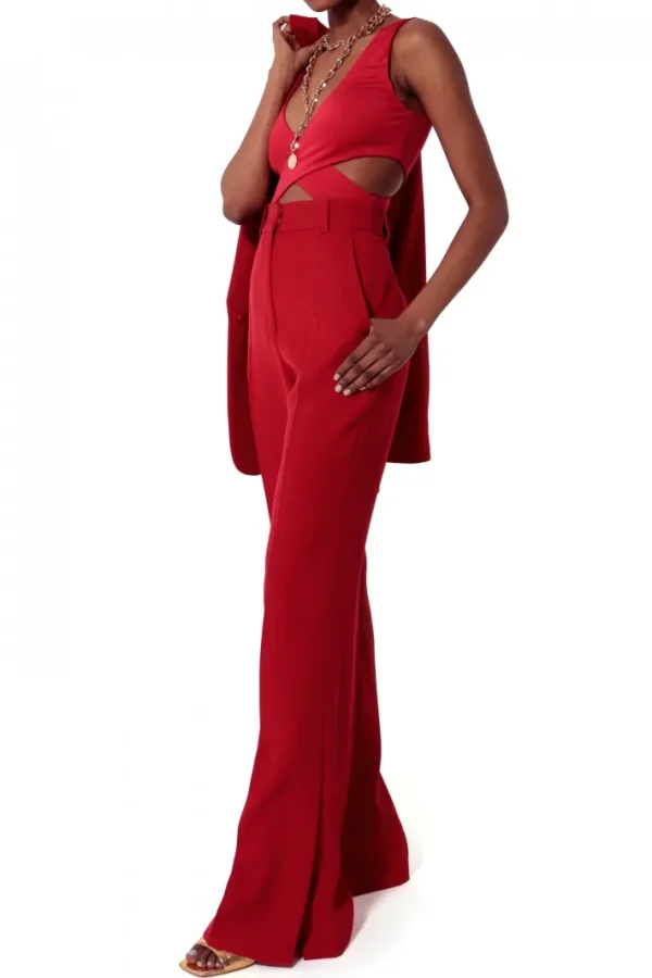 AGGI Spodnie Camilla Ribbon Red^ Spodnie | Garnitury