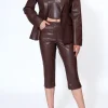 AGGI Spodnie Capri Dakota Chocolate Brown^ Spodnie | Garnitury