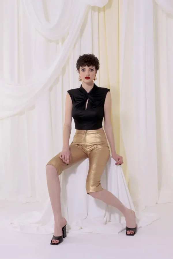 AGGI Spodnie Capri Dakota Gold^ Spodnie