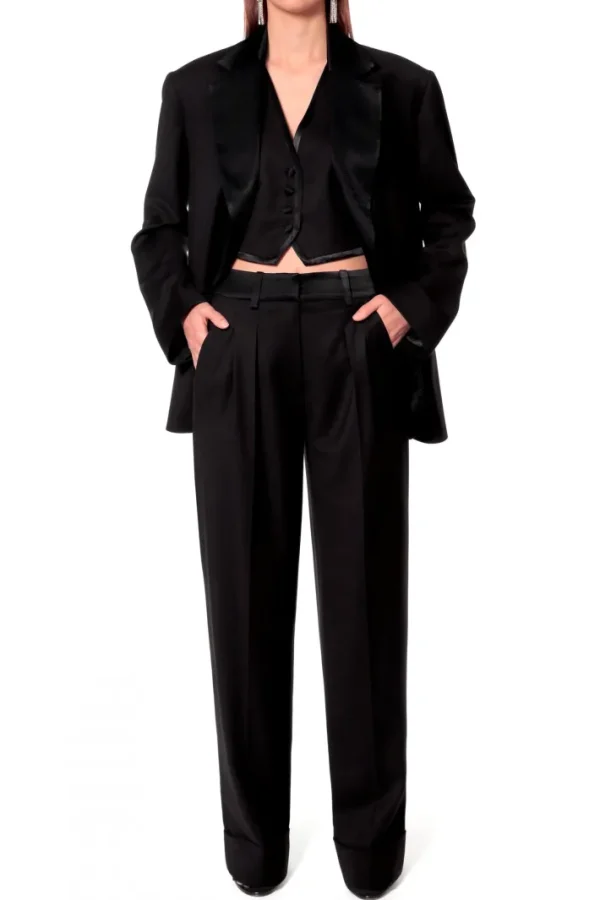 AGGI Spodnie Frankie Fashion Black^ Spodnie | Garnitury