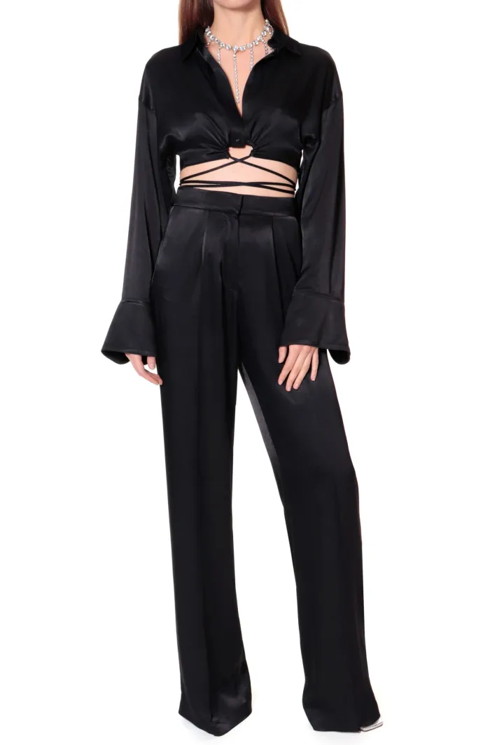 spodnie_jessie_glossy_bla_0.webp AGGI Spodnie Jessie Glossy Black^ Spodnie | Garnitury