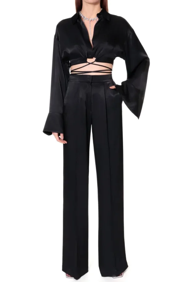 AGGI Spodnie Jessie Glossy Black^ Spodnie | Garnitury