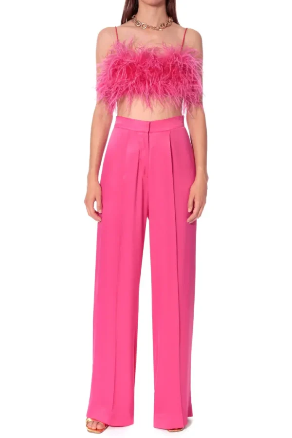 AGGI Spodnie Jessie Satin Barbie Pink^ Spodnie | Garnitury