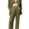 AGGI Spodnie Jessie Satin Olive Branch^ Spodnie | Garnitury