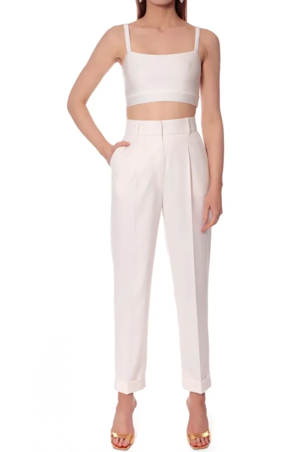 AGGI Spodnie Kelly Aesthetic White^ Spodnie | Garnitury