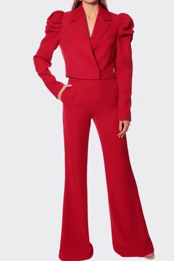 AGGI Spodnie Leontine Ribbon Red^ Spodnie | Garnitury