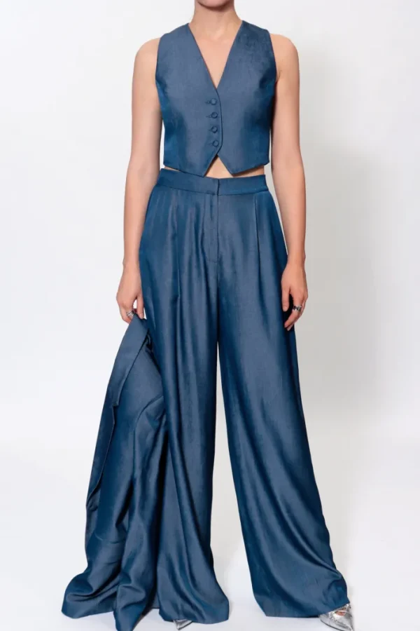 AGGI Spodnie Ophelie Navy Denim^ Spodnie | Garnitury