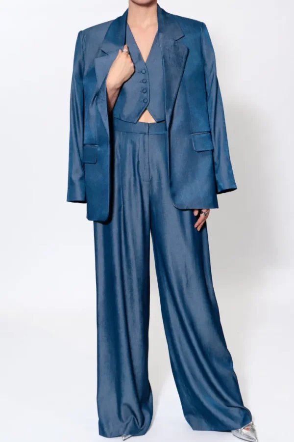 AGGI Spodnie Ophelie Navy Denim^ Spodnie | Garnitury