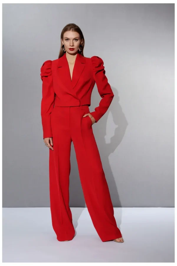 AGGI Spodnie Suzie Ribbon Red^ Spodnie | Garnitury