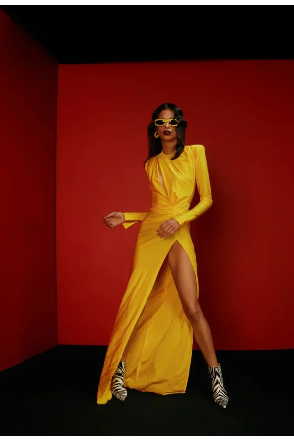 AGGI Sukienka Adriana Super Yellow^ Sukienki