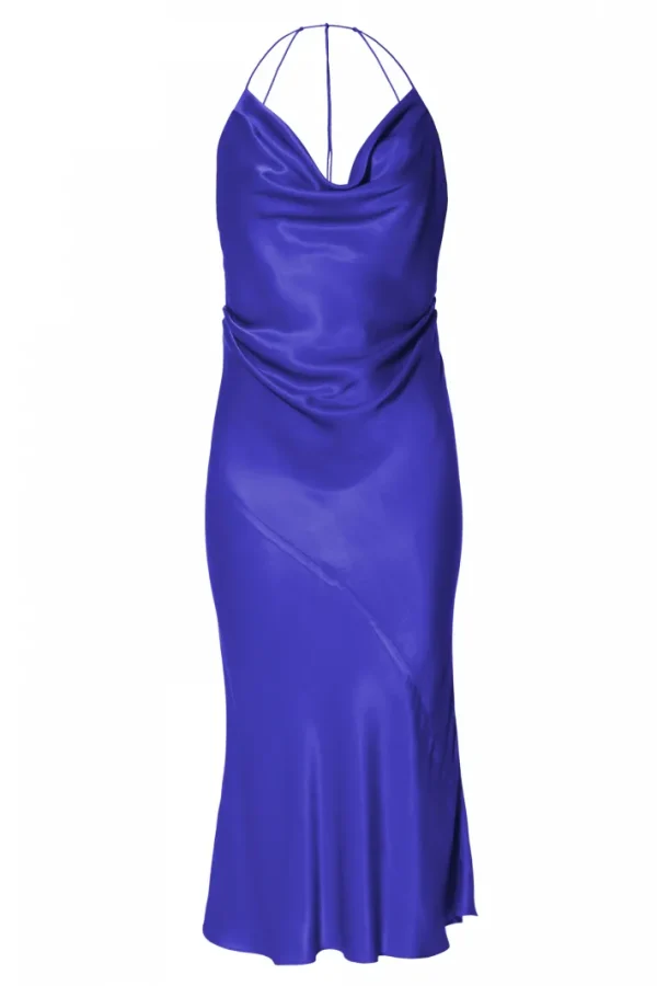 AGGI Sukienka Aurelia Satin Blue^ Sukienki