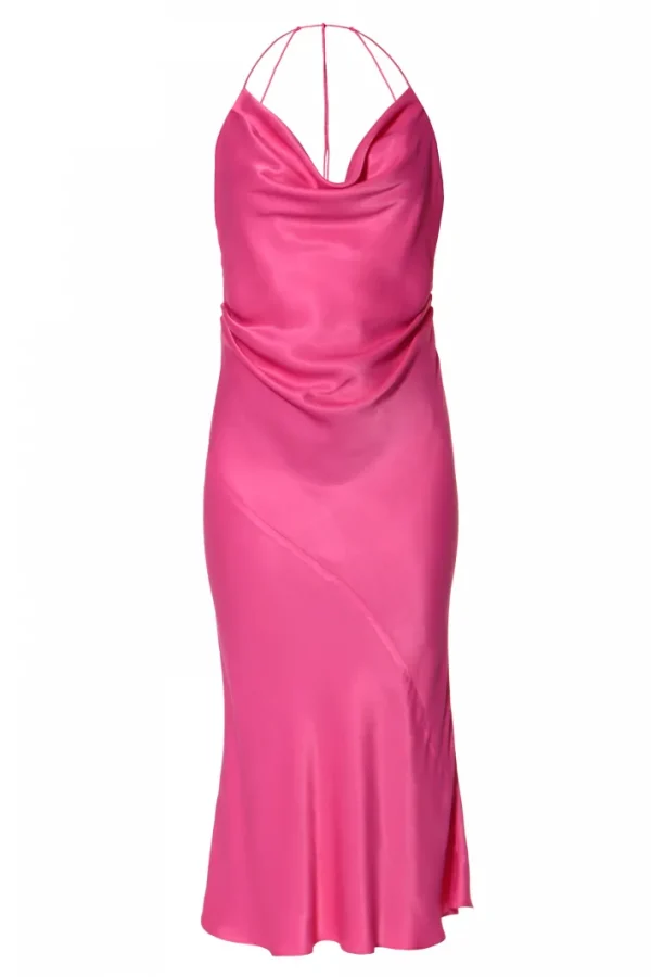 AGGI Sukienka Aurelia Satin Pink^ Sukienki
