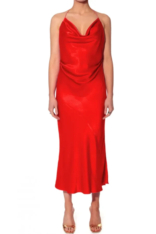 AGGI Sukienka Aurelia Satin Red^ Sukienki | Love, Love