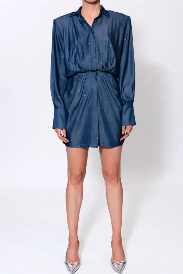 AGGI Sukienka Electra Navy Denim Jets^ Sukienki