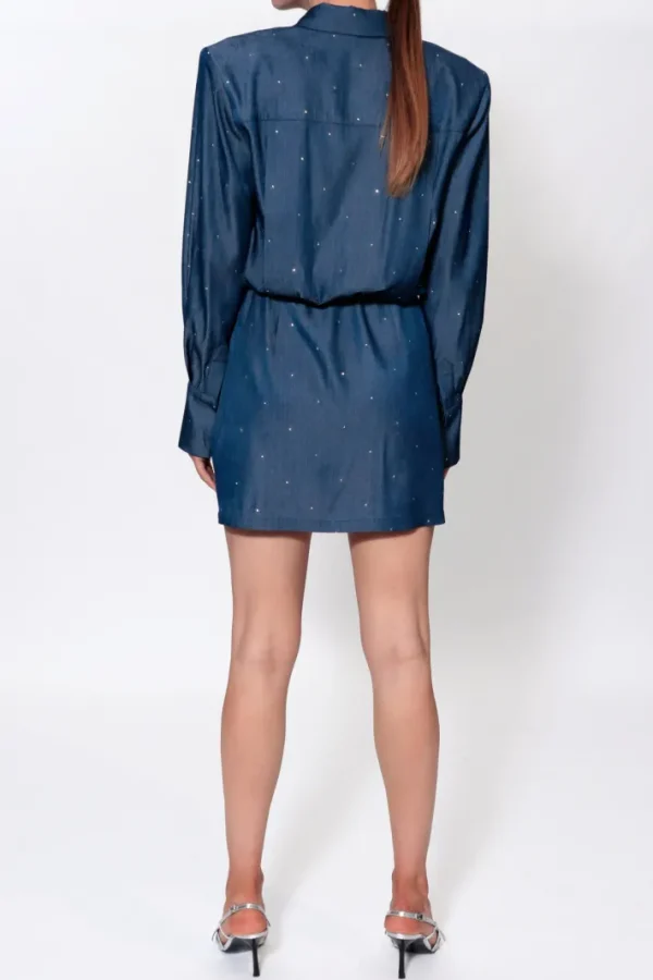 AGGI Sukienka Electra Navy Denim Jets^ Sukienki