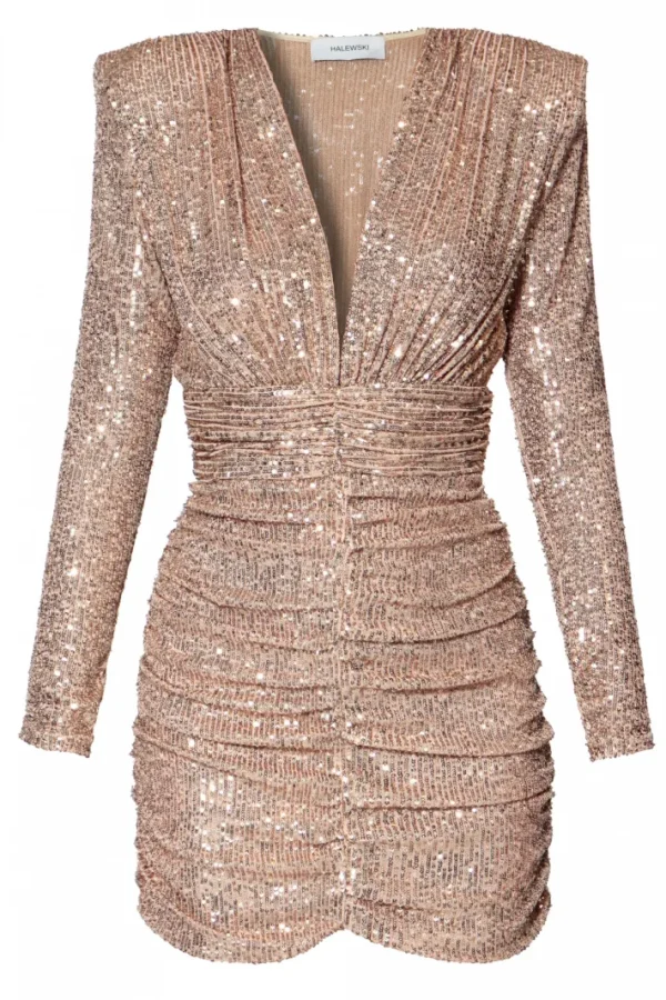 AGGI Sukienka Jessica Gold Sparkle^ Sukienki | Love, Love