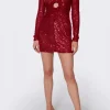 AGGI Sukienka Julia Red Sparkle^ Love, Love | Sukienki