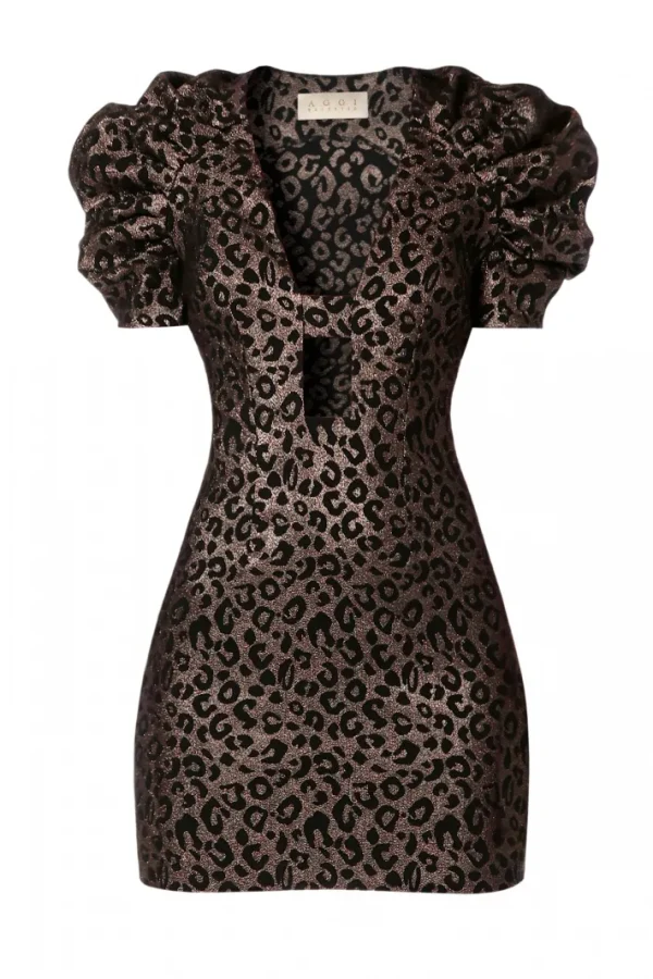 AGGI Sukienka Kitty Golden Cheetah^ Sukienki